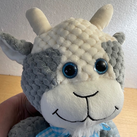 Kellytoy Billy Goat Plush Ram Waffle Quilted Texture Bow Tie Stuffed Animal 16" - Picture 4 of 10